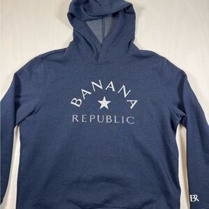 Banana Republic Navy Blue Logo Hoodie